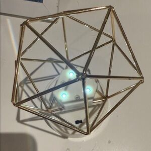 Geometric Gold Wireframe Light(Ships from OR)